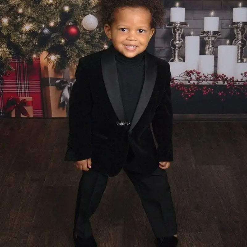 Robe d'anniversaire pour enfants de 1 an, Blazer en velours vert, veste et pantalon, costume de photographie, vêtements de fête pour spectacle de mariage