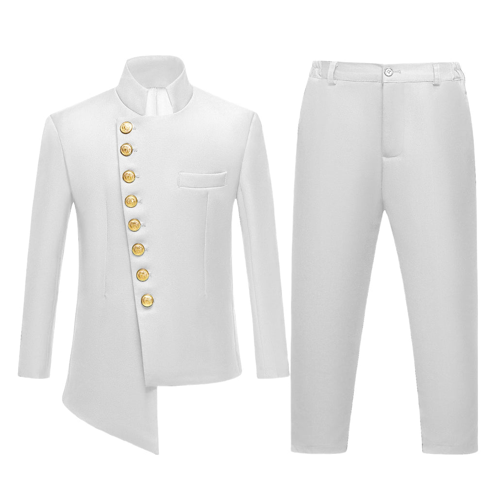 DMDRS Ensemble de costume formel pour enfants de tout-petit à adolescent - Expédié aujourd'hui Graduation Recital Communion Tuxedo - Veste Pantalon Tenue