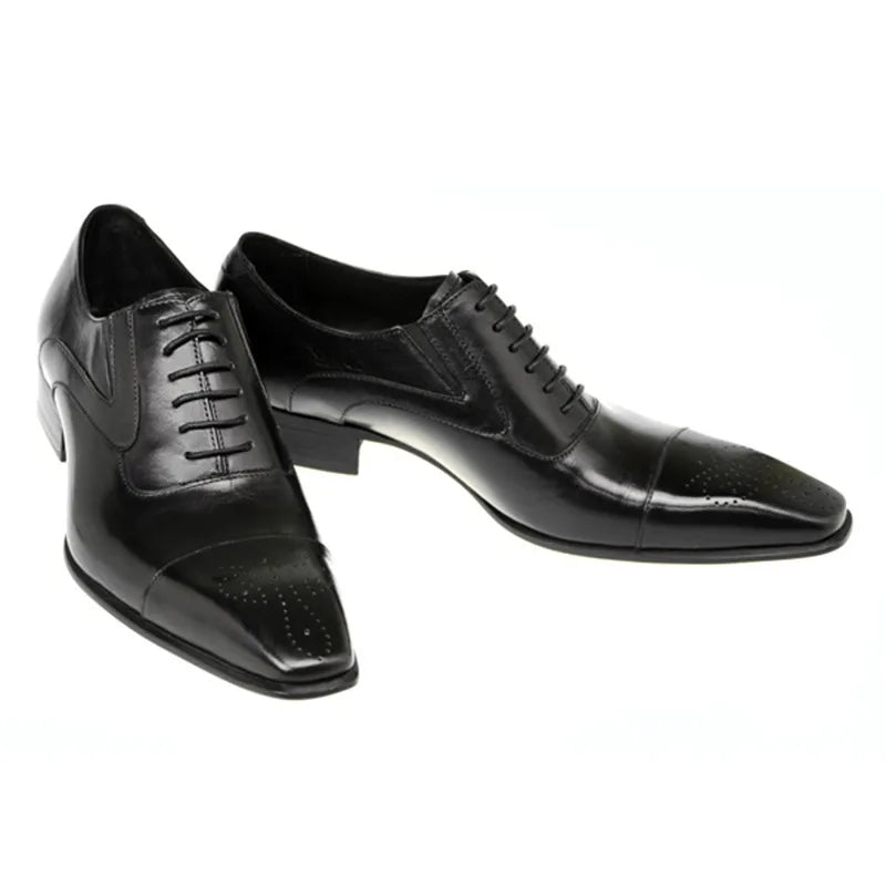 2022 nouveaux hommes robe chaussures faites à la main en cuir PU mâle Oxford italien classique Vintage à lacets hommes richelieu chaussures Oxford taille 38-48