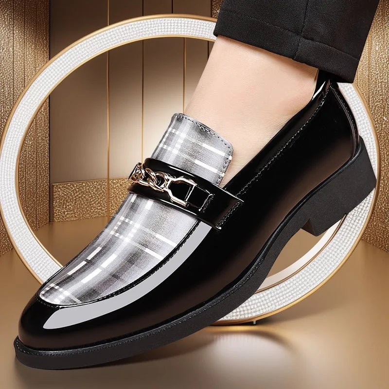 Chaussures en cuir pour hommes, chaussures habillées de style coréen, rétro, polyvalentes, confortables et décontractées