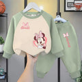Printemps/automne bébé filles sweat-shirt décontracté ensembles enfants col rond épissé sweat à capuche et manches longues et pantalon 2 pièces enfants ensemble de pantalons de survêtement