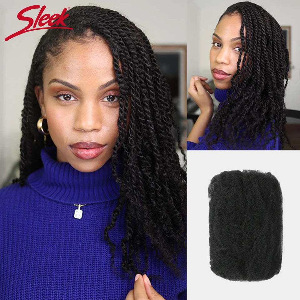 Élégant péruvien serré Afro crépus en vrac cheveux 100% cheveux humains pour dreadlocks torsion tresse Extension de cheveux léger couleur naturelle