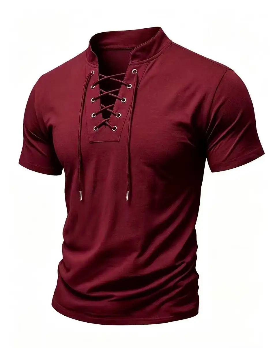 Chemise à manches courtes pour homme, nouvelle collection été, confortable, style rétro européen et américain, décontractée au quotidien, inspiration Renaissance, Pirate, Viking, Médiévale