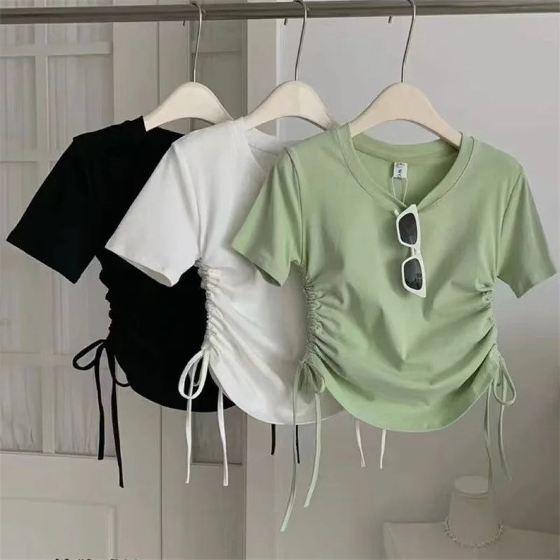 T-shirts à manches courtes pour filles, mode été 2026, trois couleurs