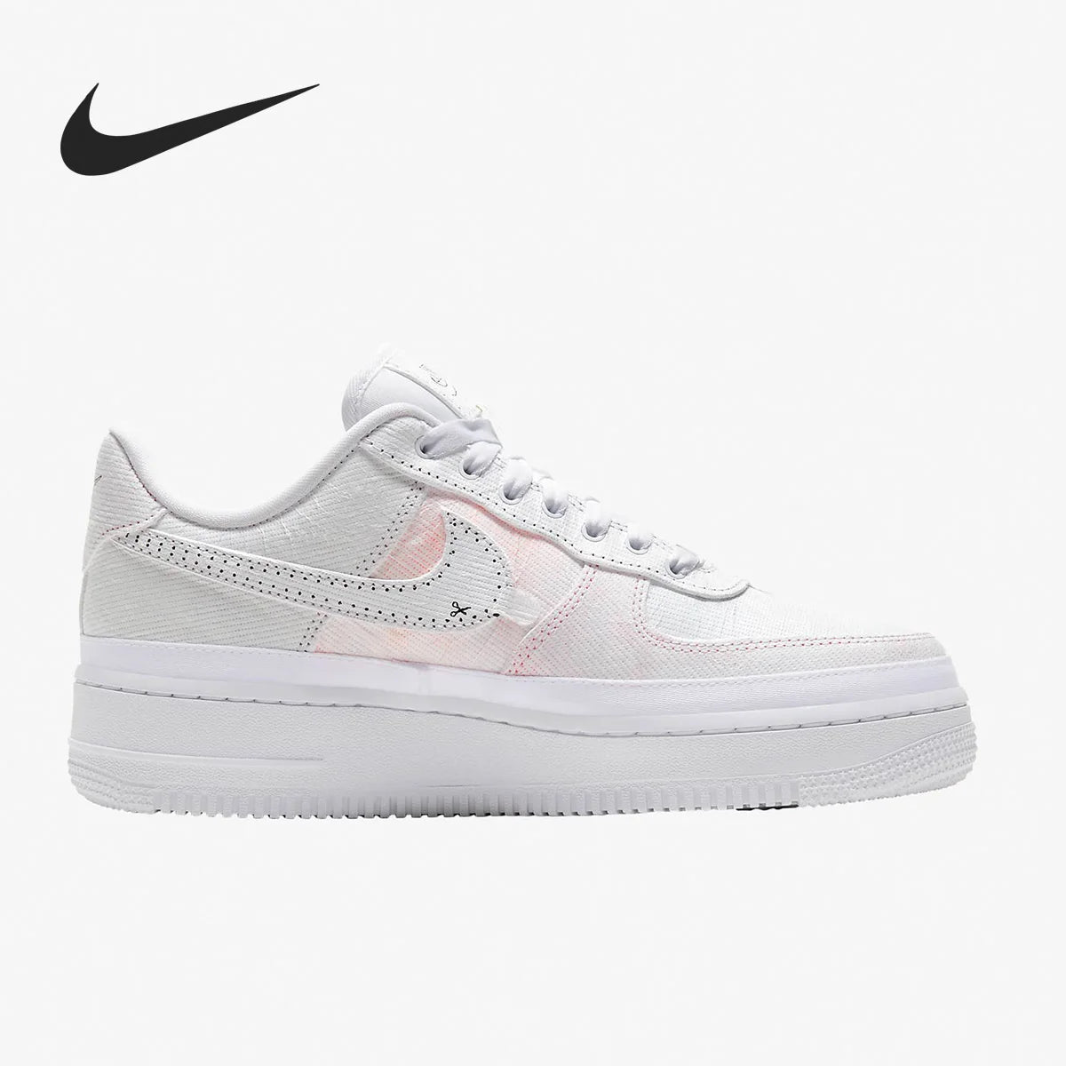 Nike véritable AIR FORCE 1 chaussure de sport et de loisirs classique rembourrée pour femme CJ1650-100