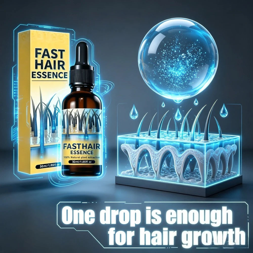 Sérum de soin capillaire quotidien pour la croissance des cheveux, nourrit le cuir chevelu, léger, non gras, favorise des cheveux plus fournis et plus sains.