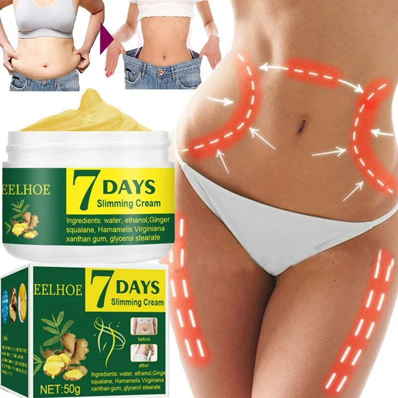 Crème de perte de poids au gingembre, 7 jours, dissout les graisses, bras abdominaux, jambes, Massage amincissant, raffermissant, pour hommes et femmes, brûle les graisses, 30g