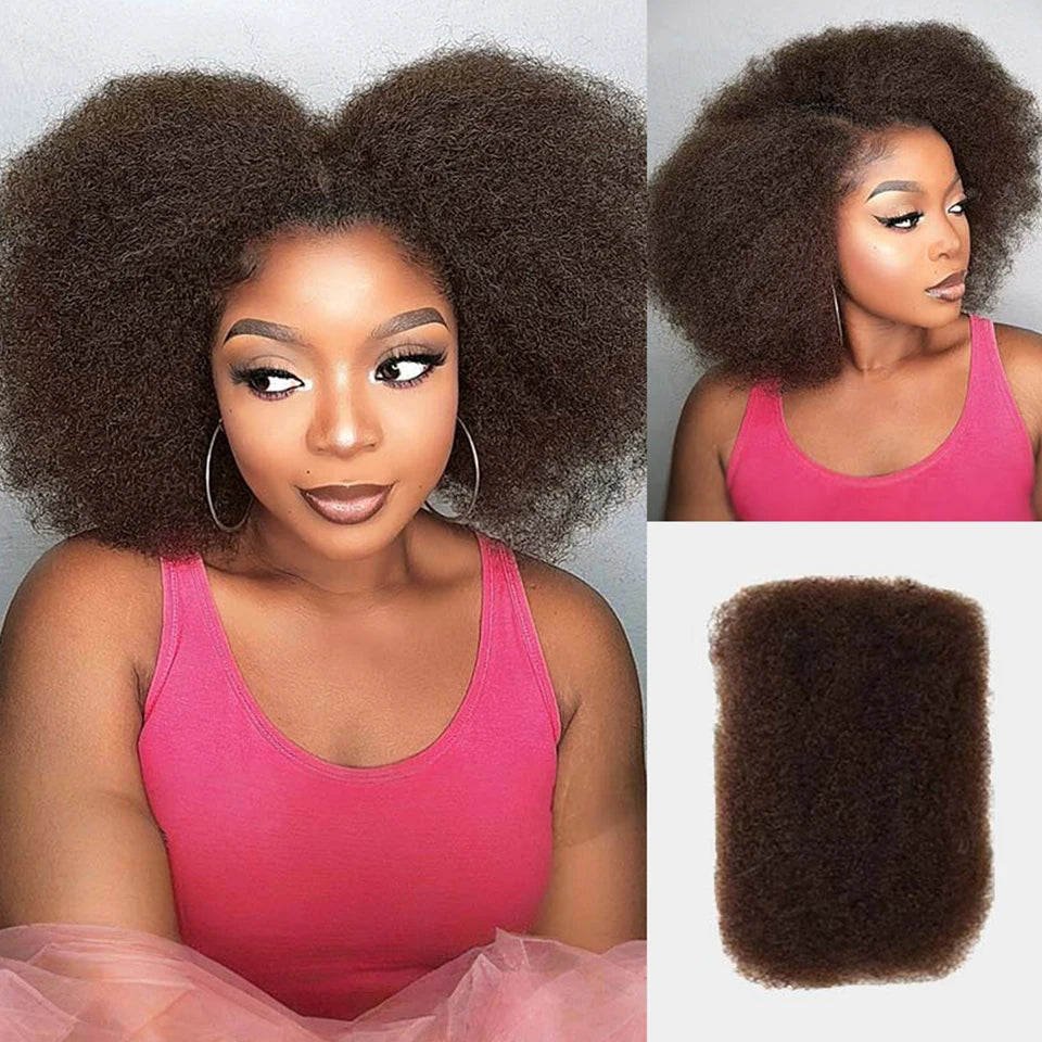 Élégant péruvien serré Afro crépus en vrac cheveux 100% cheveux humains pour dreadlocks torsion tresse Extension de cheveux léger couleur naturelle
