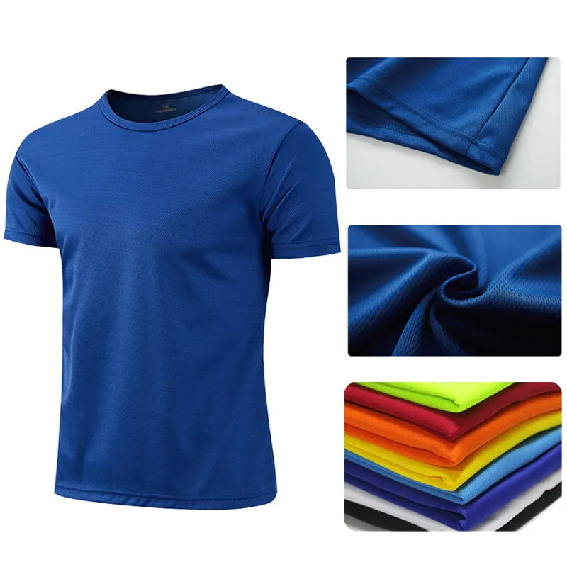 Hommes femmes séchage rapide à manches courtes Sport T-Shirt maillots de gymnastique Fitness chemise formateur course T-Shirt adolescent vêtements de Sport respirants