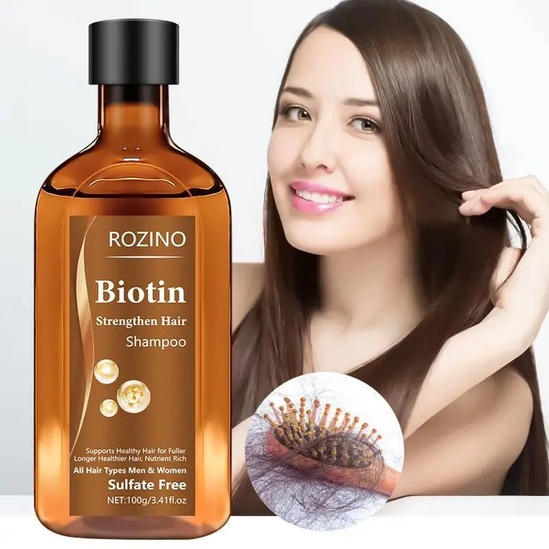Shampoing à la biotine pour la croissance des cheveux, traitement anti-chute pour hommes et femmes, épaississement rapide et re-huile, beauté et santé