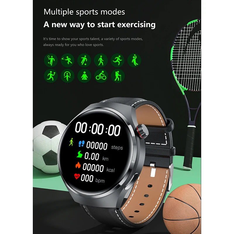 Nouvelle Montre Connectée GPS 4 Pro 2026 pour Hommes, Écran AMOLED 360*360, Fréquence Cardiaque, Appel Bluetooth, Étanche IP68, Montre Intelligente Sportive pour Homme