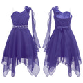 Robe de mariage pour filles de 6 à 16 ans, sans manches, élégante, froncée, avec des appliques, ourlet asymétrique, en mousseline de soie, robes de princesse pour fête d'anniversaire et de bal