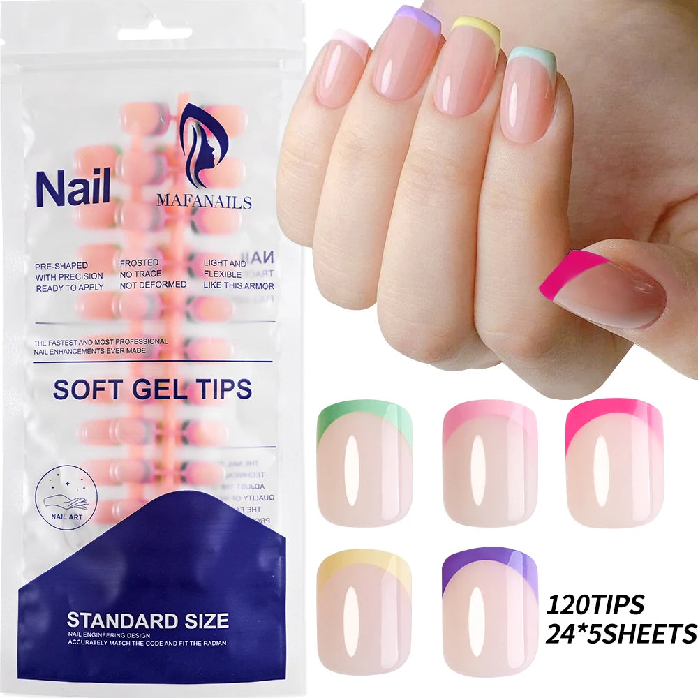 100 pièces blanc moyen carré faux ongles couverture complète acrylique artificiel faux ongles conseils femmes décoration des ongles 10 tailles presse sur les ongles