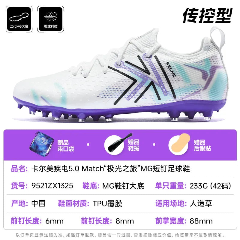 Chaussures de football Kelme pour hommes, crampons courts pour terrain synthétique, chaussures de match professionnelles, antidérapantes, chaussures d'entraînement pour terrain synthétique