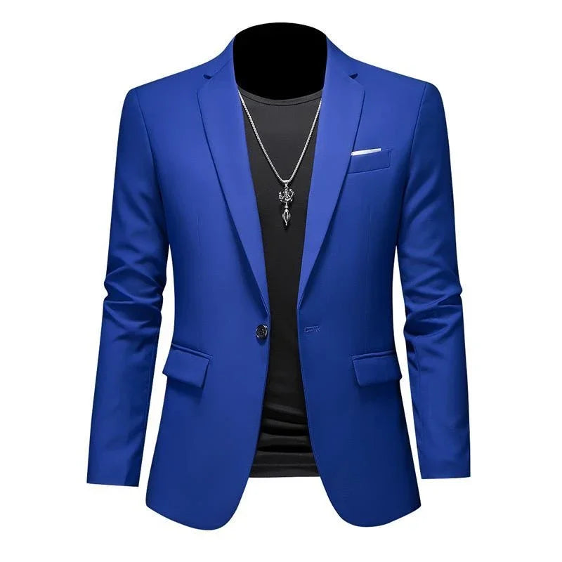 Boutique de mode couleur unie haut de gamme marque décontracté affaires hommes Blazer marié robe de mariée Blazers pour hommes costume hauts Jacke manteau