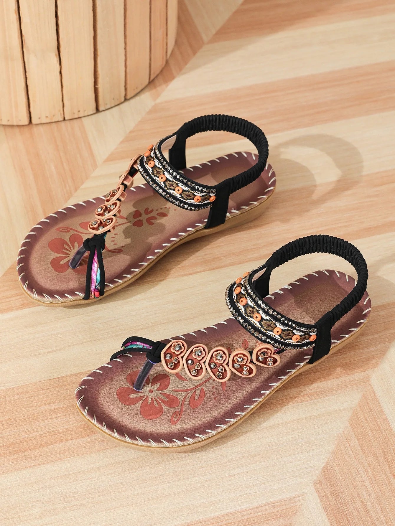 Sandales pour femmes sandales bohème en plein air semelle souple sandales de plage plate-forme légère femmes chaussures décontractées plat grande taille sandale