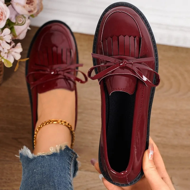 Chaussures grande taille pour femmes, mocassins à plateforme, confortables, à enfiler, chaussures de travail, chaussures décontractées, été-automne, 36-43