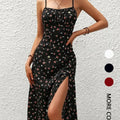 Robe longue à ourlet asymétrique pour femmes, imprimé Floral, Style bohème, sans manches, mi-longue, pour un usage quotidien, vacances à la plage