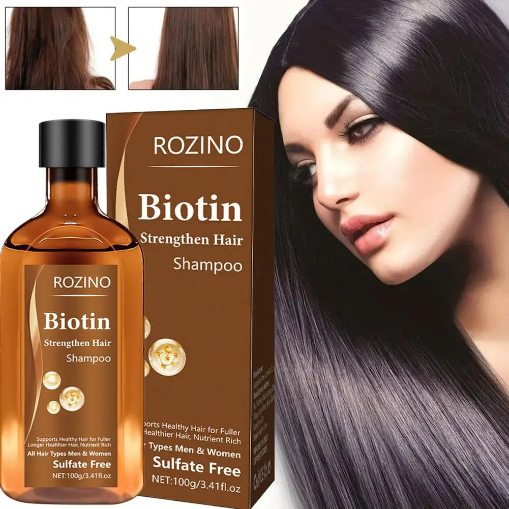 Shampoing à la biotine pour la croissance des cheveux, traitement anti-chute pour hommes et femmes, épaississement rapide et re-huile, beauté et santé