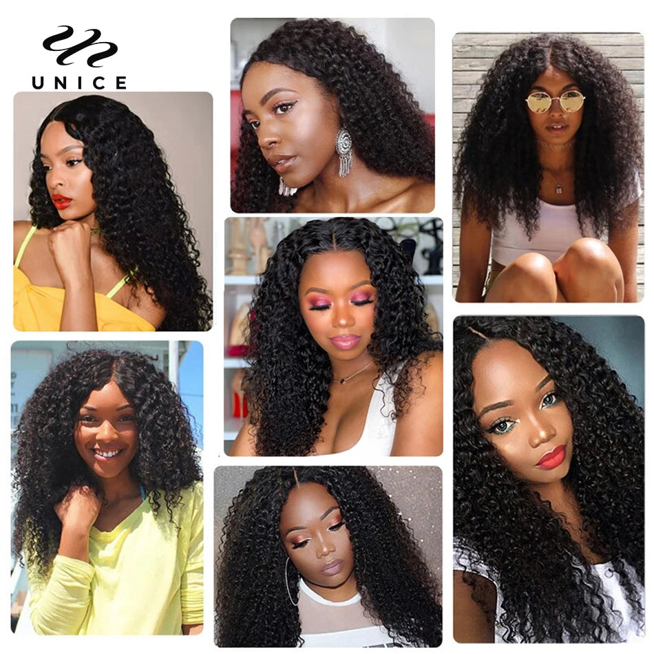 UNice Hair – lots de cheveux bouclés 100% naturels, 8-26 pouces, couleur naturelle, cheveux vierges, 1/3 pièces