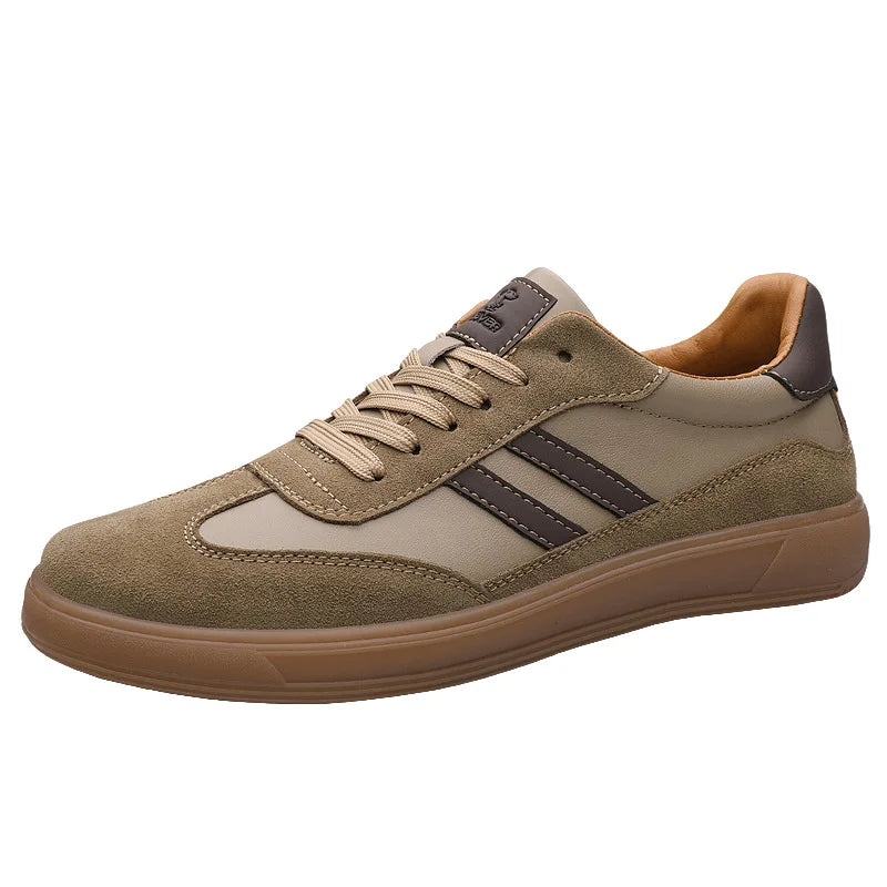 Baskets en cuir de haute qualité hommes formateurs chaussures de sport décontractées classiques homme baskets plates en plein air chaussures de skateboard antidérapantes pour hommes