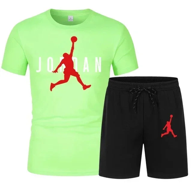 Été populaire hommes T-shirt + short costume hommes sport costume impression décontracté mode à manches courtes T-shirt ensemble hommes Joggers costume ensemble