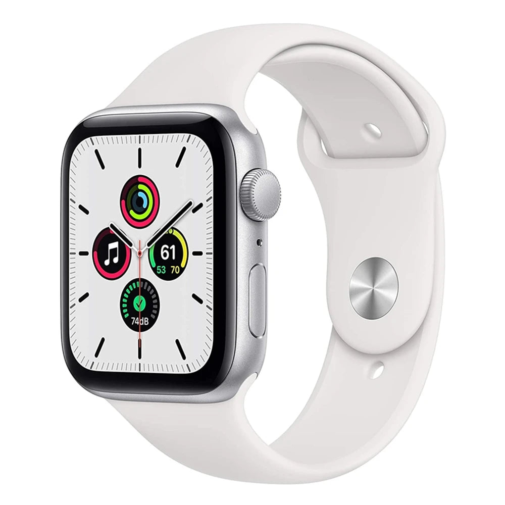 Apple Watch SE Boîtier en aluminium avec bracelet sport, montre intelligente iOS, 40mm, 44mm, renouvelé