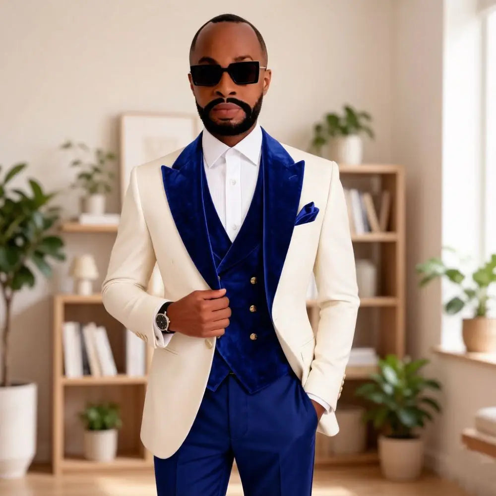 Costumes en velours pour hommes, coupe ajustée, 3 pièces, pour mariage, bal de promo, col châle bordeaux, personnalisable, élégant, pour cérémonie de gala