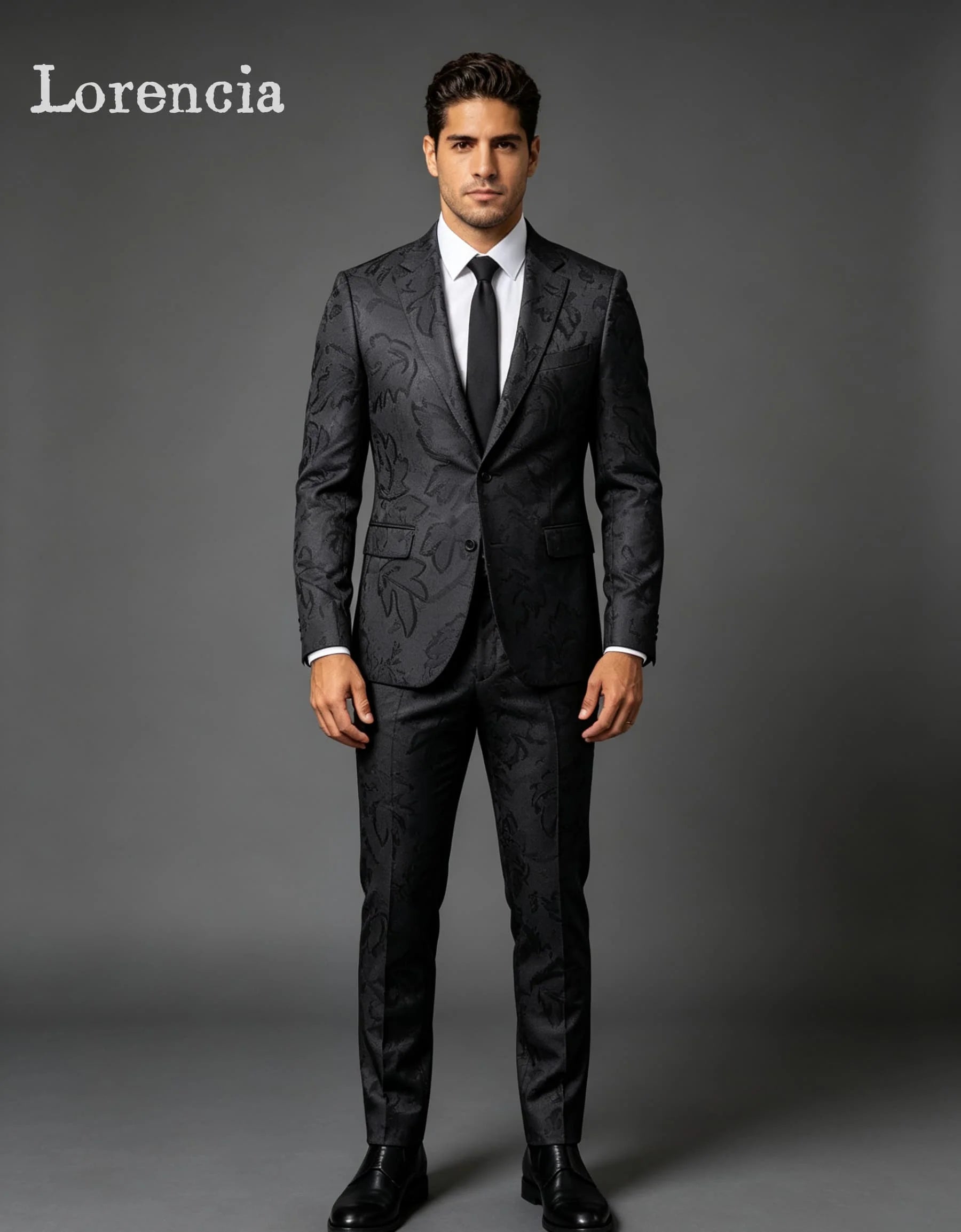 Costumes élégants pour hommes en jacquard floral, coupe ajustée, pour marié, mariage, smoking, ensemble 2 pièces, blazer pour soirée formelle, costumes sur mesure pour homme