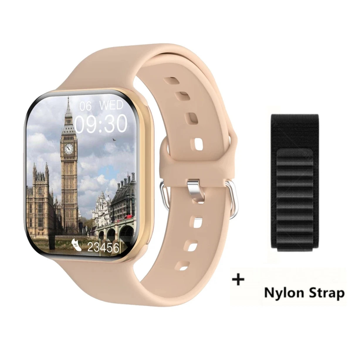 Montre connectée GPS pour hommes et femmes, compatible avec Apple Watch série 10, affichage permanent, mesure de la température corporelle, appels Bluetooth, NFC, pour iOS et Android