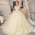 Robe à fleurs rose clair personnalisée pour filles, en Tulle, avec des Appliques de fleurs, sans manches, pour mariage, fête d'anniversaire, bal, Banquet, robe de princesse