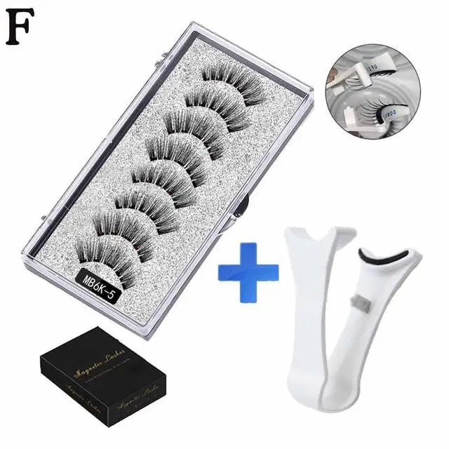 Cils magnétiques naturels 3D, avec 5 cils magnétiques, boîte d'expédition, faux cadeau fait à la main, Support réutilisable, goutte Magne T6N2