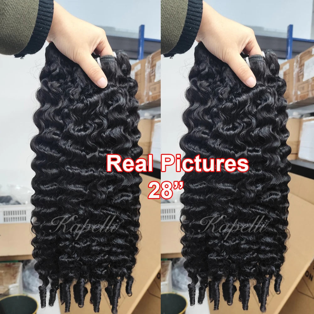 Extensions de Cheveux Humains Bruts Vierges Birmans et Vietnamiens Bouclés 10A, Lots de Cheveux Bouclés en Spirale 3C4A, 1/3/4 Pièces