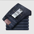 Wthinlee nouveaux hommes d'affaires jean polaire décontracté droit Stretch mode classique bleu noir travail Denim pantalon mâle vêtements