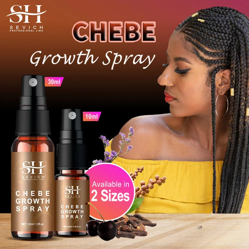 Huile de pulvérisation de Chebe africaine, 10ml, pour une réparation rapide de la croissance des cheveux, résultat Visible endommagé, arrêter de la casse, favorise la croissance des cheveux, pour femmes et hommes