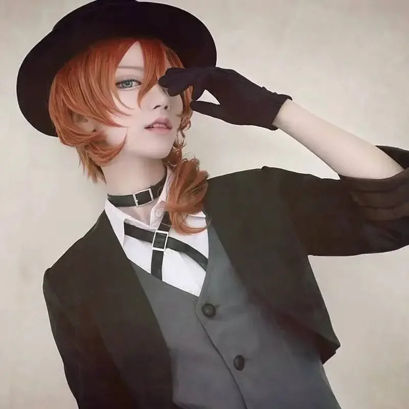 Perruque de Cosplay synthétique Bungo Stray Dogs Chuya Nakahara Chuuya, perruque de haute qualité, résistante à la chaleur