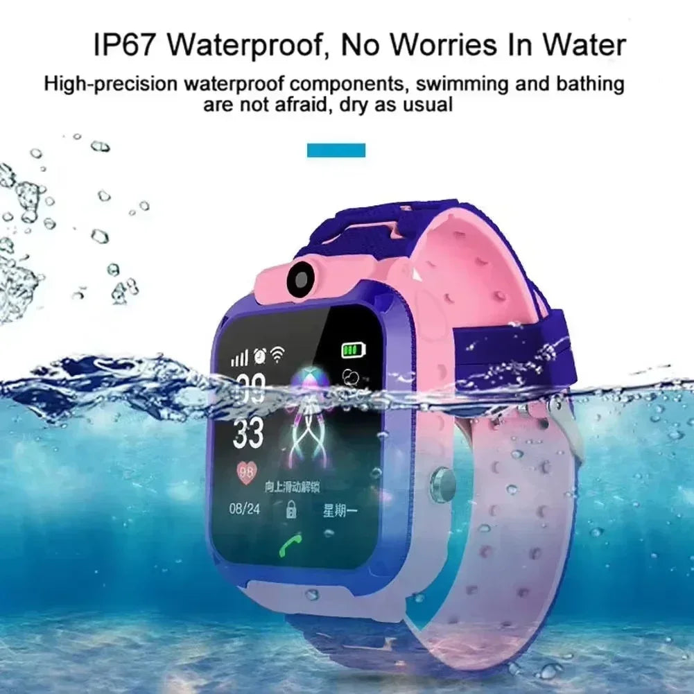 Montre connectée pour enfants Lenovo 2027, nouvelle version 5G, GPS, carte SIM, appel SOS, caméra, étanche, pour garçons et filles, cadeau