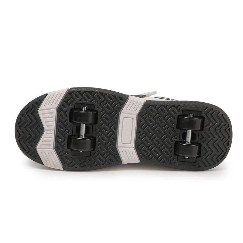 Chaussures de patins à roulettes pour enfants, baskets d'automne à 4 roues, mode sport décontractée, jouet, cadeau d'anniversaire, jeux pour garçons et filles