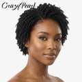 Perruques Courtes Pixie Cut Dreadlocks Couleur Naturelle Afro Twists Dreadlocks Lace Frontal Faux Locs Perruques de Remplacement Cheveux Tressés