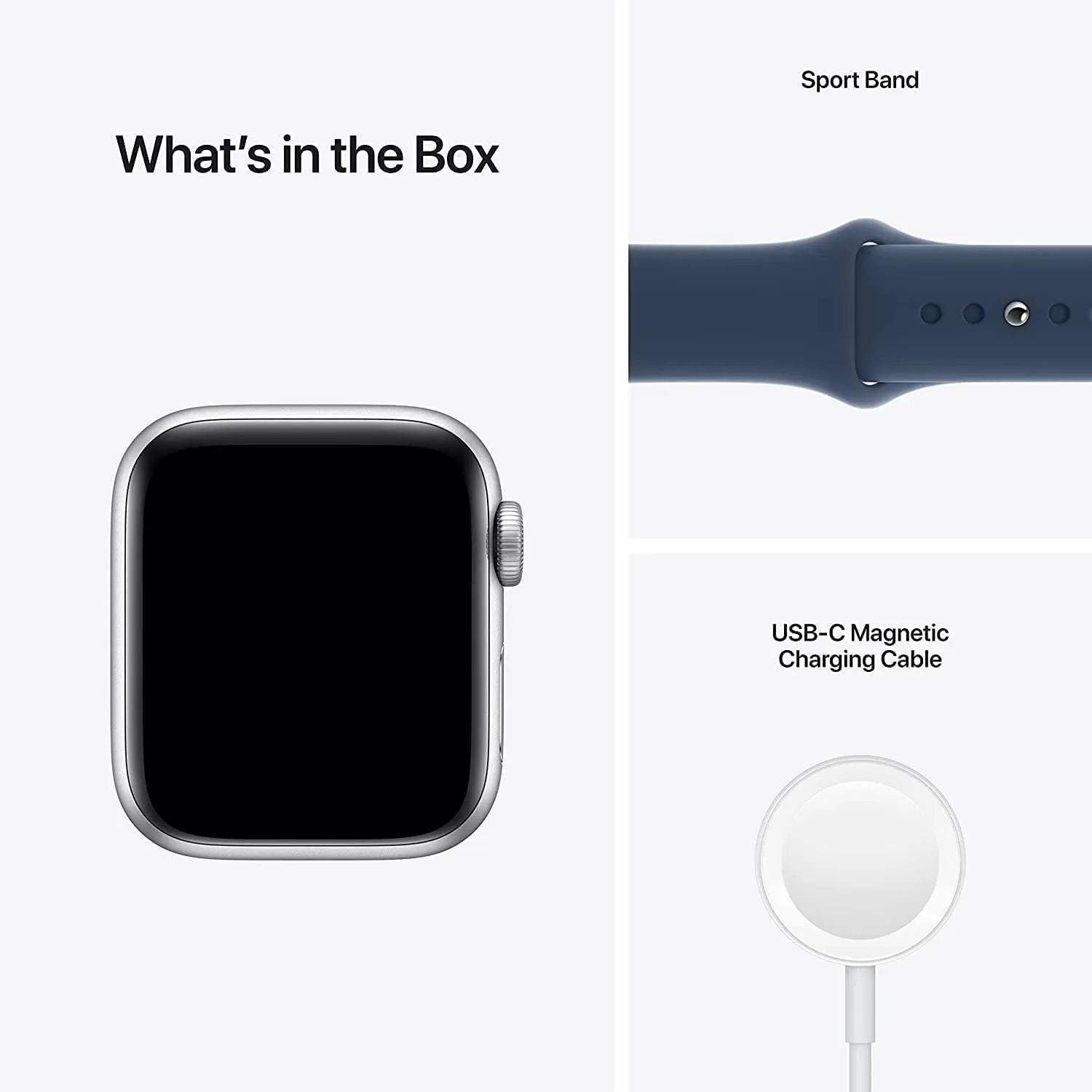 Apple Watch SE Boîtier en aluminium avec bracelet sport, montre intelligente iOS, 40mm, 44mm, renouvelé