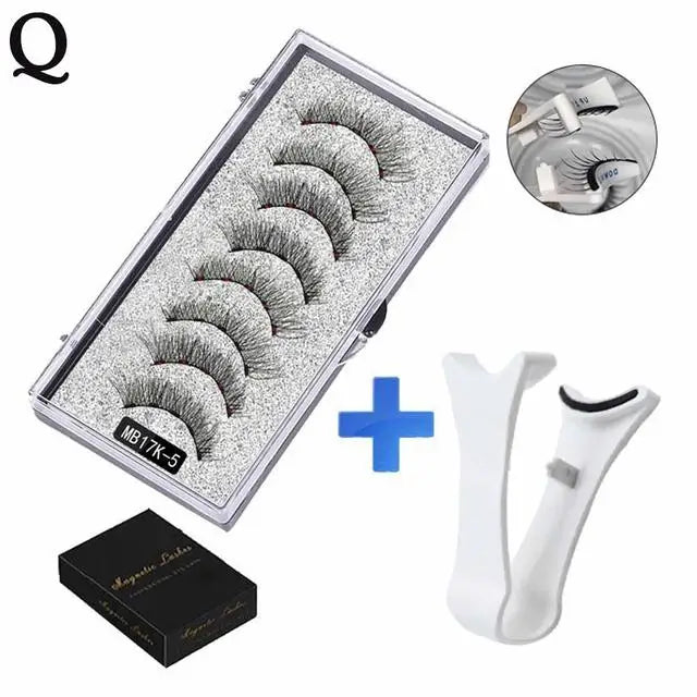 Cils magnétiques naturels 3D, avec 5 cils magnétiques, boîte d'expédition, faux cadeau fait à la main, Support réutilisable, goutte Magne T6N2