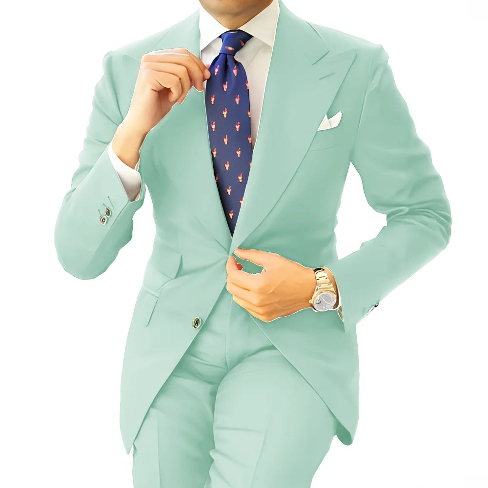 Costume formel pour hommes, vêtements de travail longs pour le bureau, veste de smoking pour marié, pantalon, costume sur mesure, Blazer gris foncé, XS-5XL