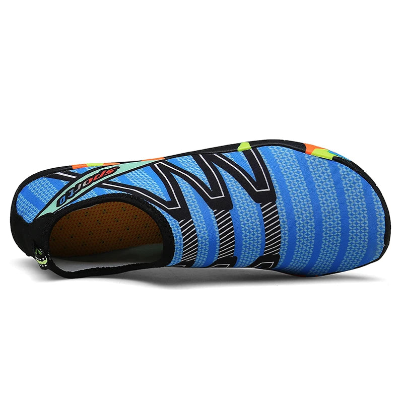 Chaussures d'eau de plage à séchage rapide, pantoufles d'eau unisexes pour natation, pieds nus, surf en amont, baskets légères pour bord de mer, été