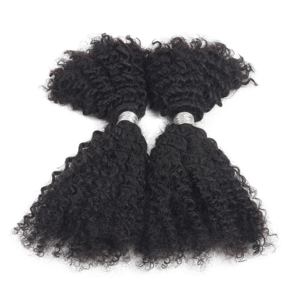 Cheveux humains afro crépus en vrac pour tressage, doux, types 4B 4C, pour locs, extensions de dreadlocks, cheveux humains à tresser