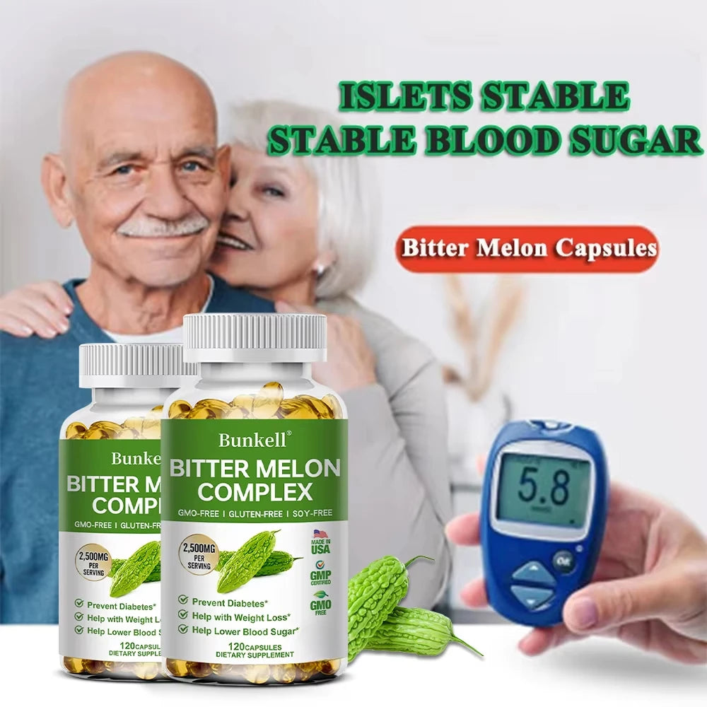 Extrait de melon amer - Aide à l'équilibre la glycémie et les lipides sanguins, favorise la santé métabolique globale, la gestion du poids,