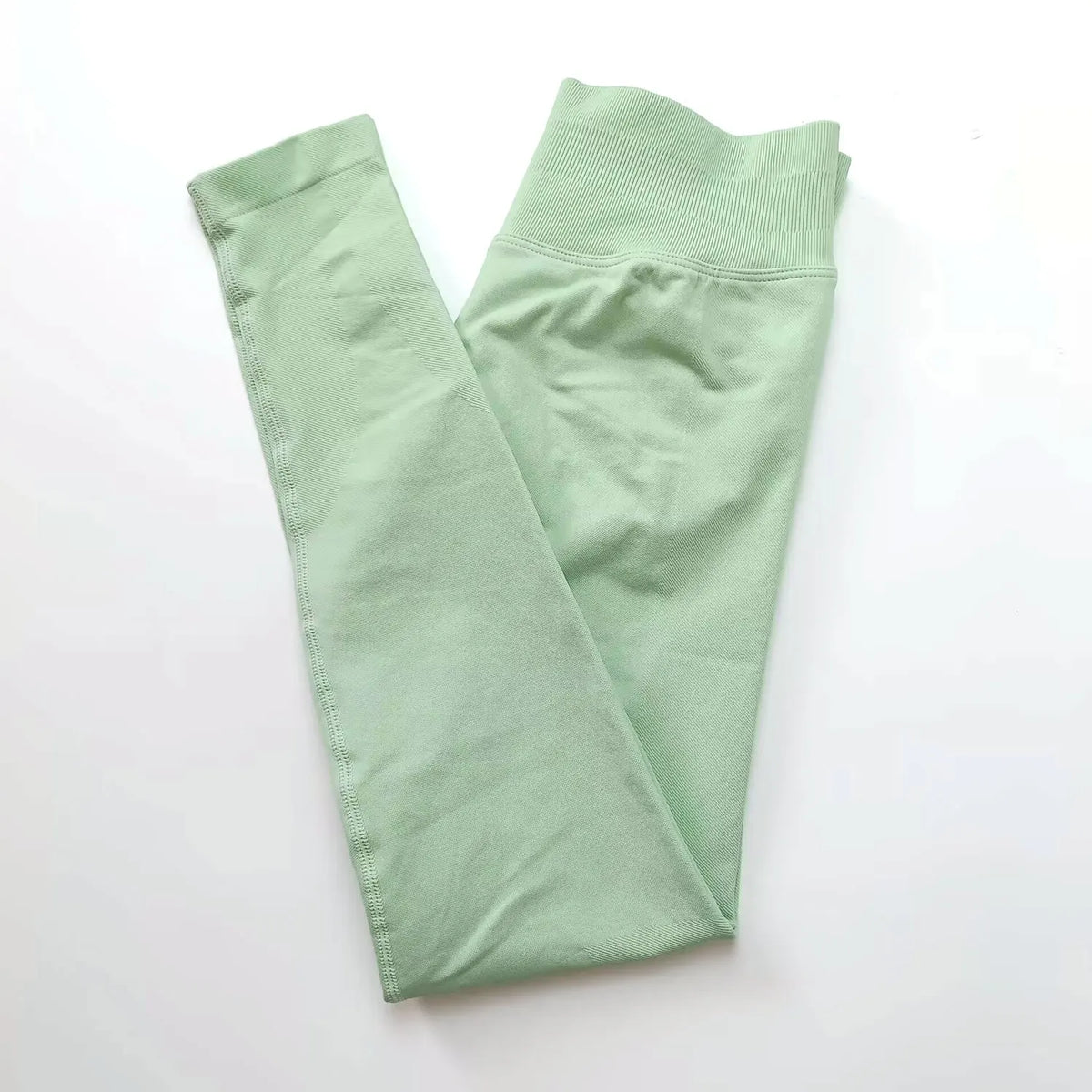 NCLAGEN Leggings de yoga pour femme, pantalon de sport sans couture, avec bande côtelée basse, vêtements de gym, tenue de fitness, collants effet scrunch bum