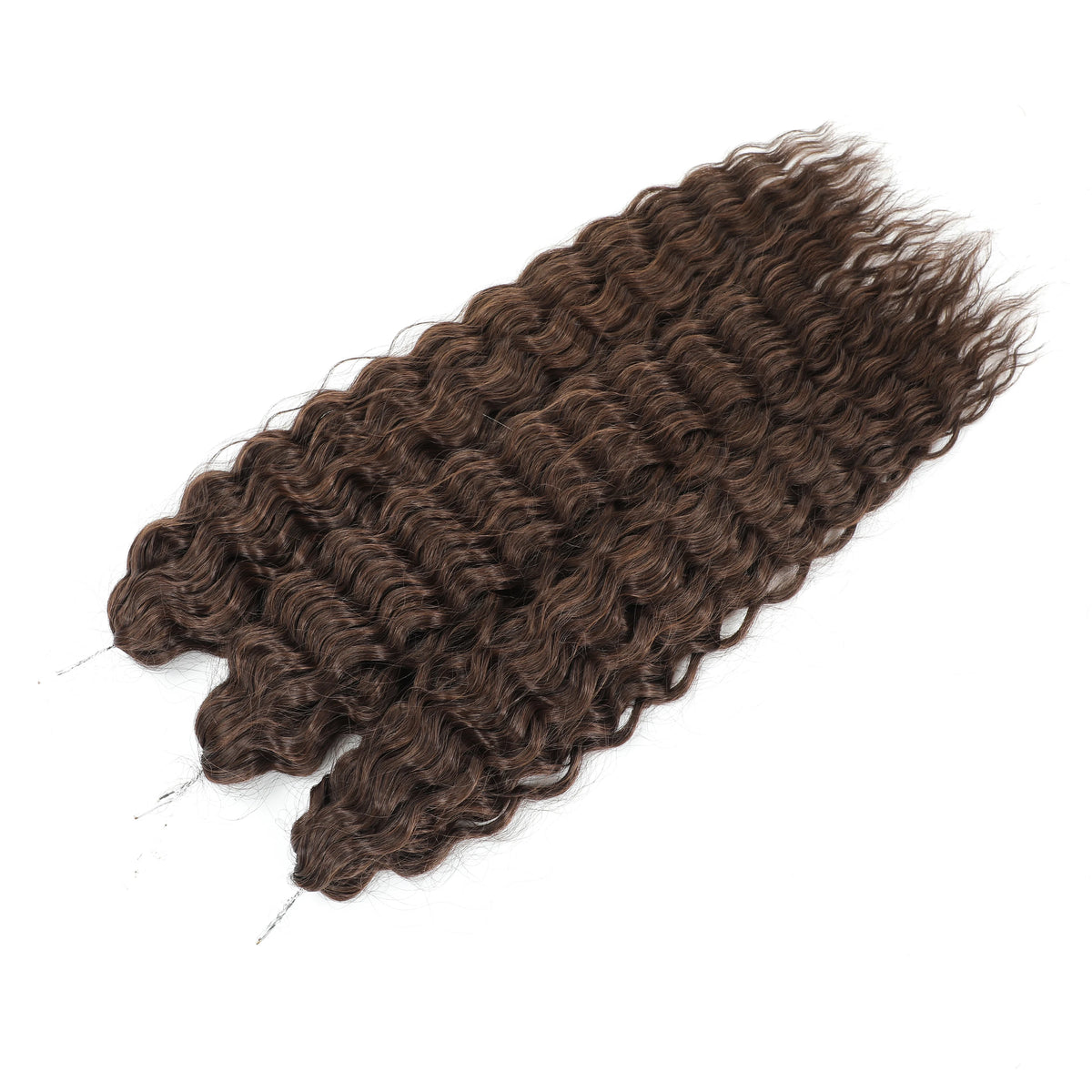 3 Pièces Tresses au Crochet Ombré Brun 300g 24' Ariel Deep Water Wave Blond Blanc Ombré Gris Paquets de Cheveux Synthétiques Haute Température