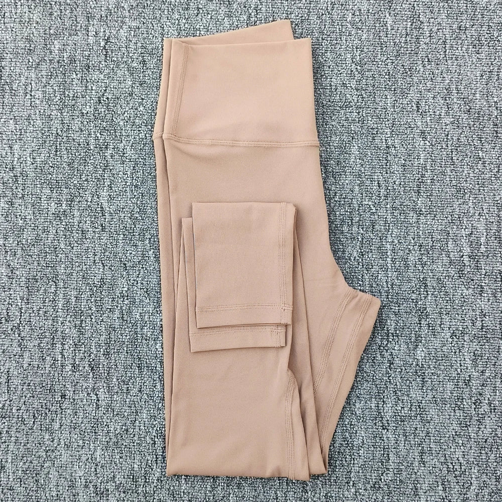 Legging de Yoga taille haute pour femmes, couleur unie, grande taille, pantalon de Sport, entraînement complet, jogging25, poche interne athlétique douce, 2.0