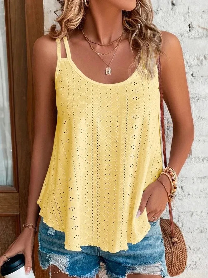 Grand grand 5xl femmes loisirs Simple Boho Camis hauts femmes évider haut pulls nouvel été décontracté plage chemises vêtements