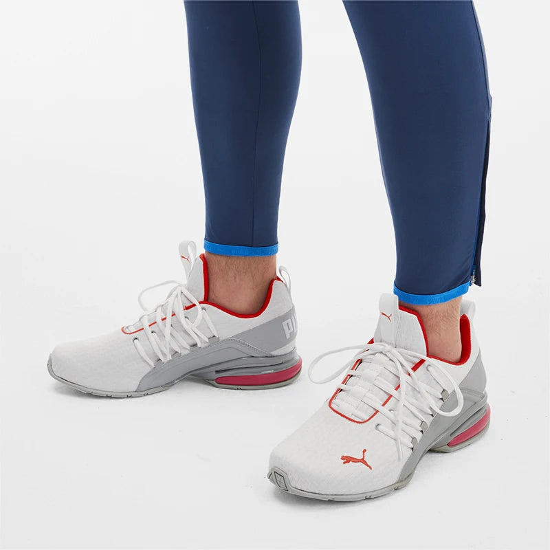 Puma véritable AXELION chaussures de course classiques respirantes, rembourrées, sportives, résistantes à l'usure et coupe basse pour hommes 193148-02